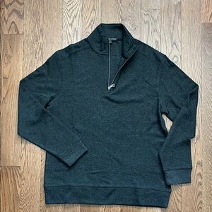 Banana Republic Men's Dark Gray Zip-Up Sweater